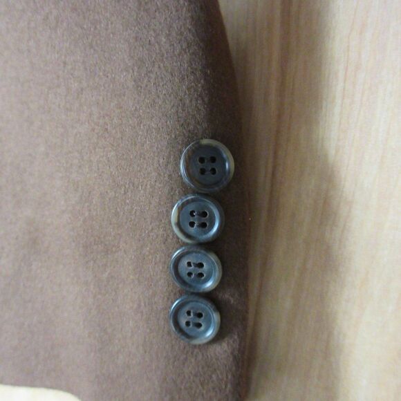 TASSO ELBA Macy's 100% Cashmere Blazer Sz 42R Camel Brown Sport Coat Suit Jacket - Picture 4 of 10